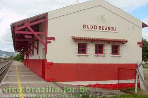 estação ferroviária em Baixo Guandu, ES